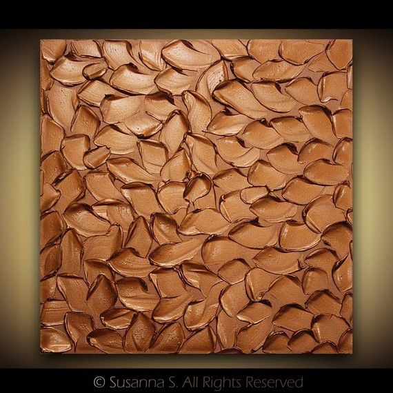 Copper Abstract Minimalist ORIGINAL Metallic Textured Painting palette knife Impasto, Abstract Wall Art -MADE2ORDER-Mix & match (Copy)