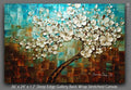 Original Abstract tree painting White cherry blossom, No.2, textured palette knife impasto art by susanna shap (MADE2ORDER)