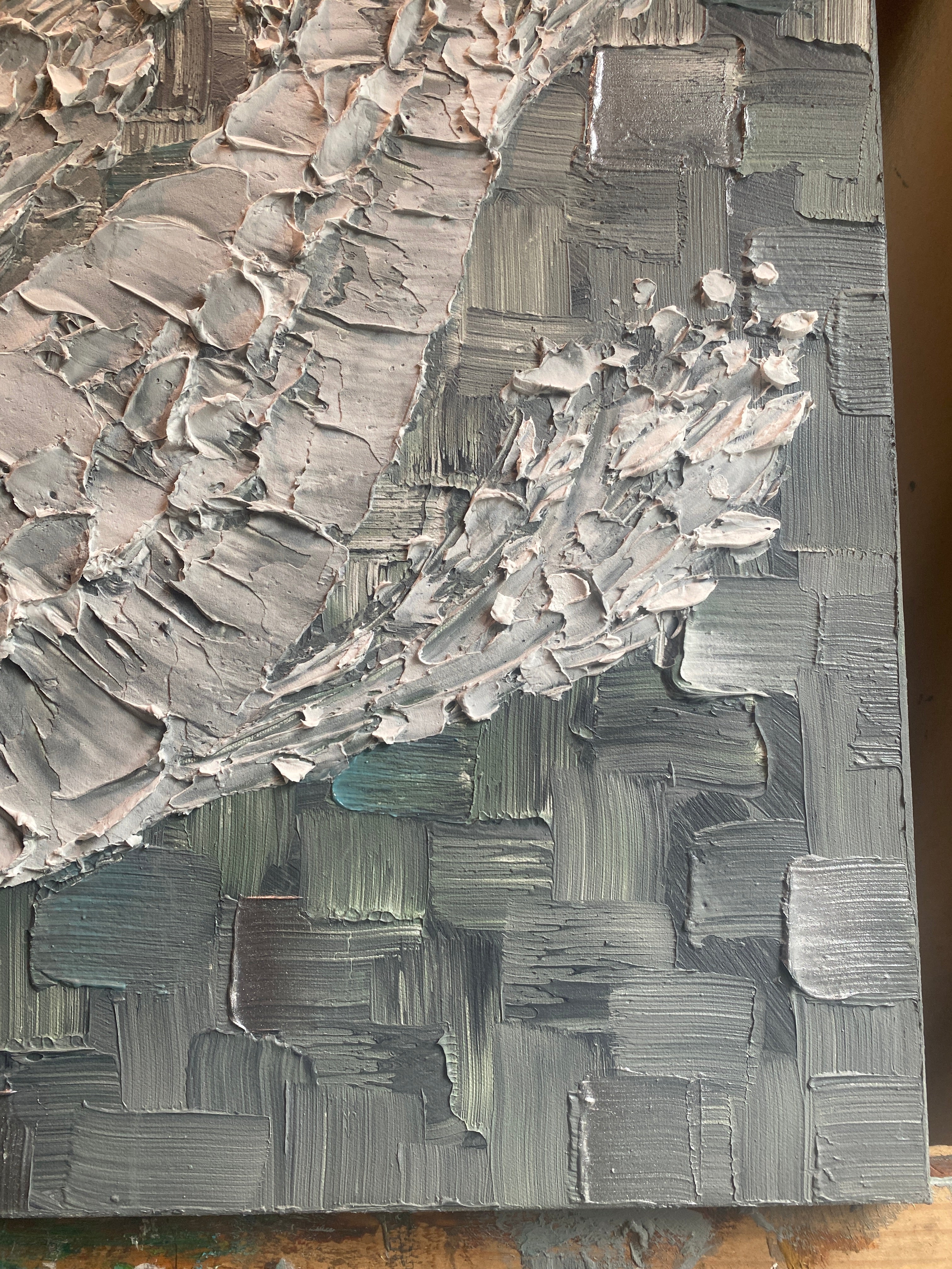 Made2order 36x36” koi fish painting- remaining balance on completed commission art- reserved for Jamie