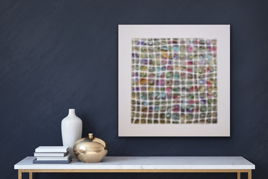 White and Multicolor Abstract ORIGINAL Textured Painting palette knife Impasto, Abstract Wall Art -MADE2ORDER
