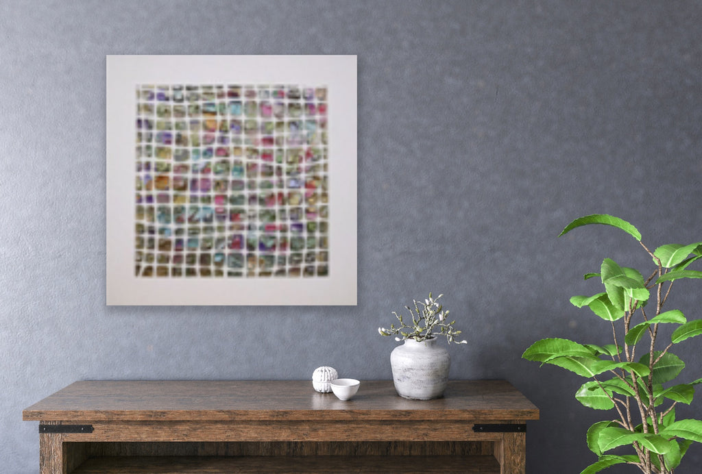 White and Multicolor Abstract ORIGINAL Textured Painting palette knife Impasto, Abstract Wall Art -MADE2ORDER