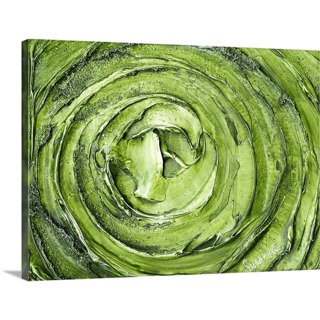 Vortex Art Green Abstract Wall Art Canvas PRINT Home Decor by Susanna Shap
