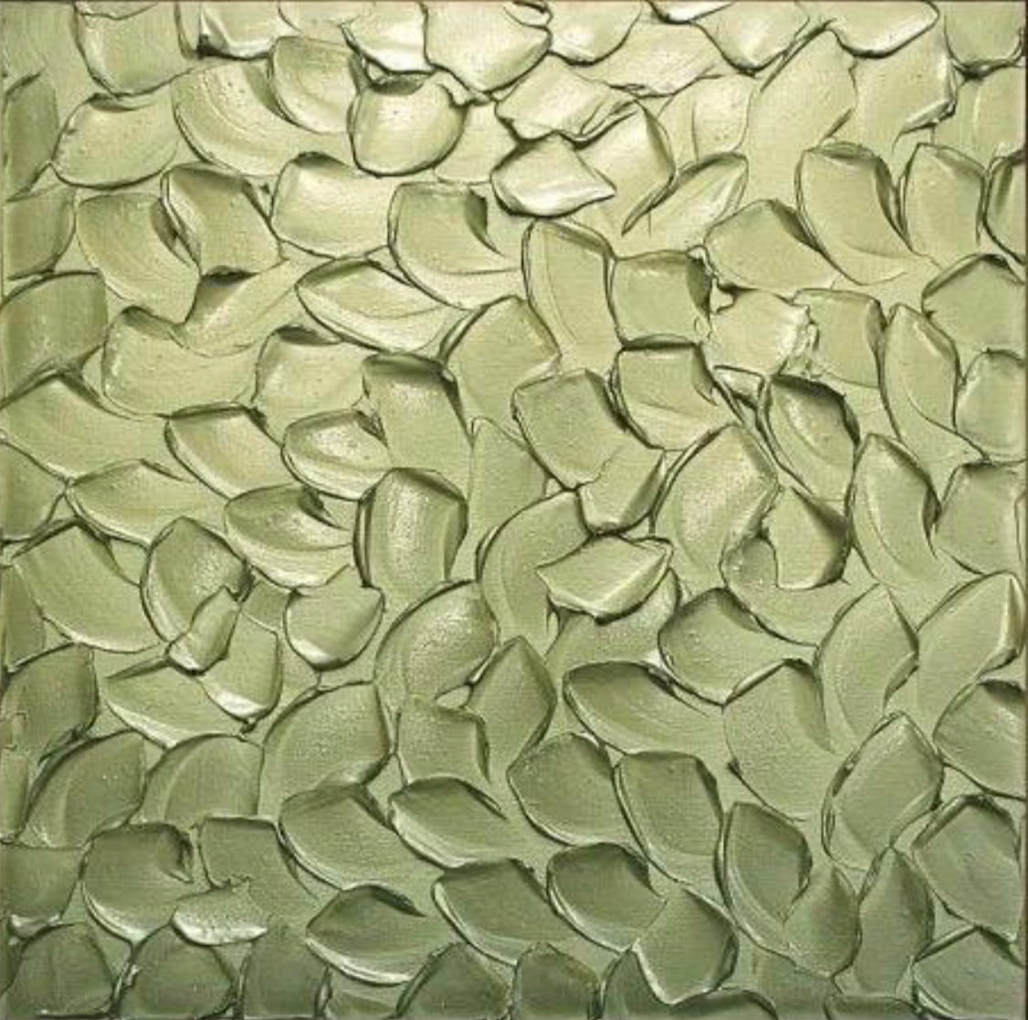 Sage Green, Abstract Minimalist ORIGINAL Metallic Textured Painting palette knife Impasto, Abstract Wall Art -MADE2ORDER-Mix & match