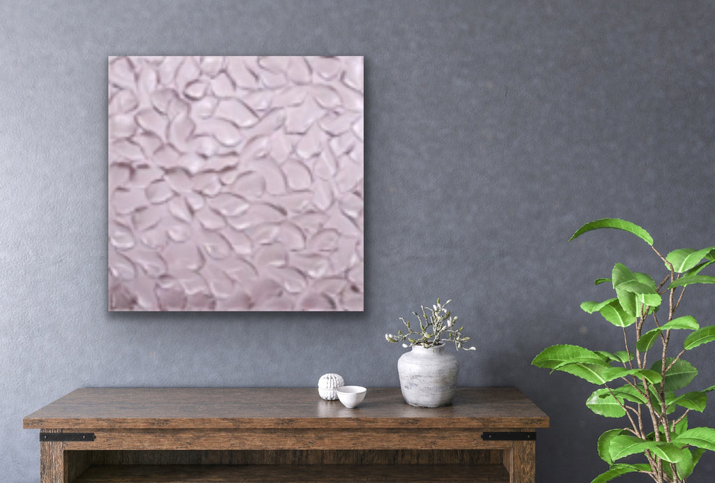 Pink Blush Abstract Minimalist ORIGINAL Metallic Textured Painting palette knife Impasto, Abstract Wall Art -MADE2ORDER-Mix & match