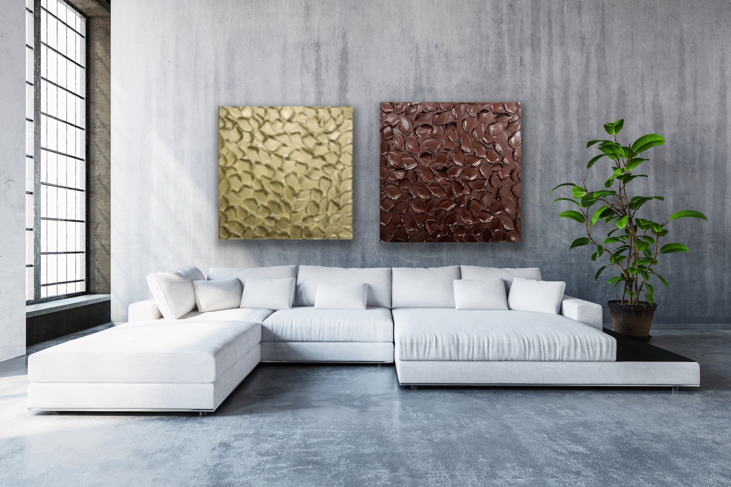 Burgundy Abstract Minimalist ORIGINAL Metallic Textured Painting palette knife Impasto, Abstract Wall Art -MADE2ORDER-Mix & match