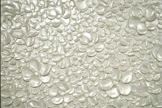 White pearl Blossoms Flowers Abstract Minimalist ORIGINAL Textured Painting palette knife Impasto, Abstract Wall Art -MADE2ORDER