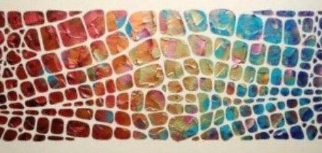 “Stained Glass” Abstract Colorful Original Palette knife Impasto Large Textured Wall Art Geometric Mosaic Painting White and Rainbow- MADE2ORDER