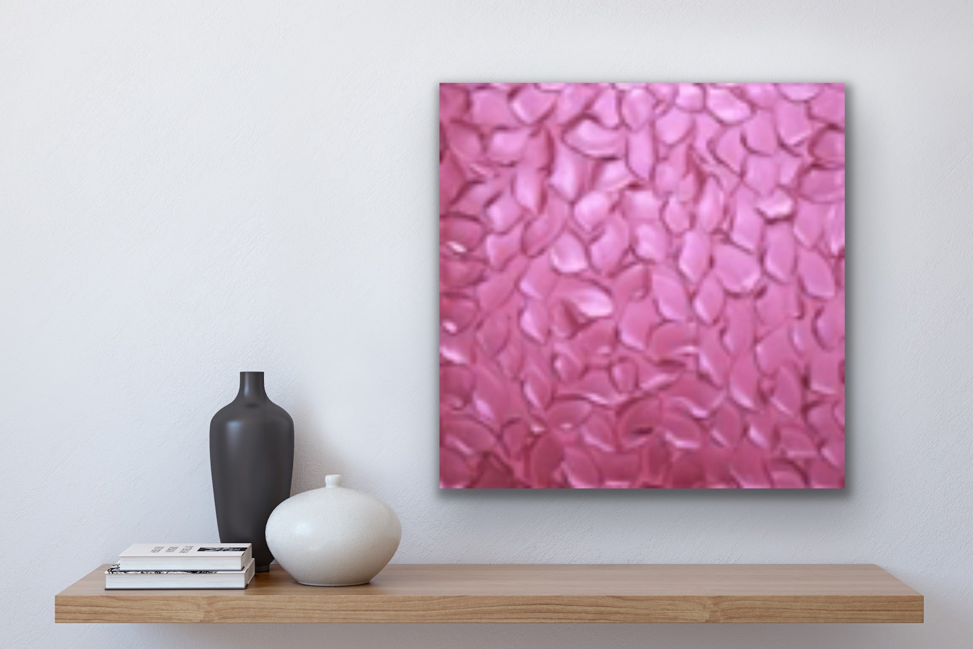 Hot Pink Abstract Minimalist ORIGINAL Metallic Textured Painting palette knife Impasto, Abstract Wall Art -MADE2ORDER-Mix & match