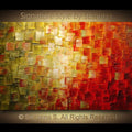 Original Olive Green and Red Modern Art Abstract painting, Geometric Squares Impasto Textured palette knife art by susanna shap (MADE2ORDER)