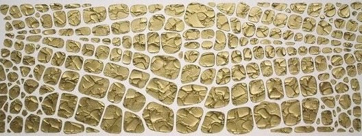 Original white and gold Textured Large Abstract Art MADE2ORDER Mosaic Painting (48”x24”)
