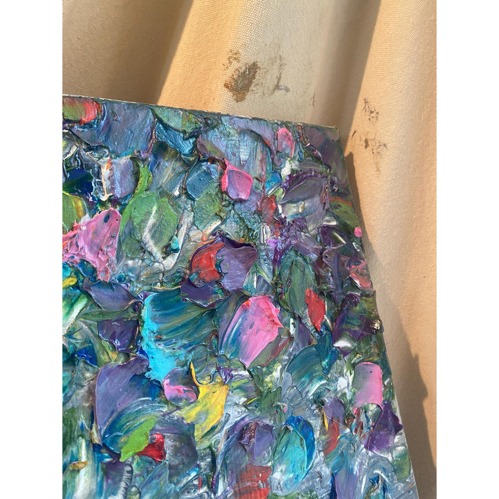 Original Textured Birch Trees Impasto Painting by Susanna Shap (48"x24")