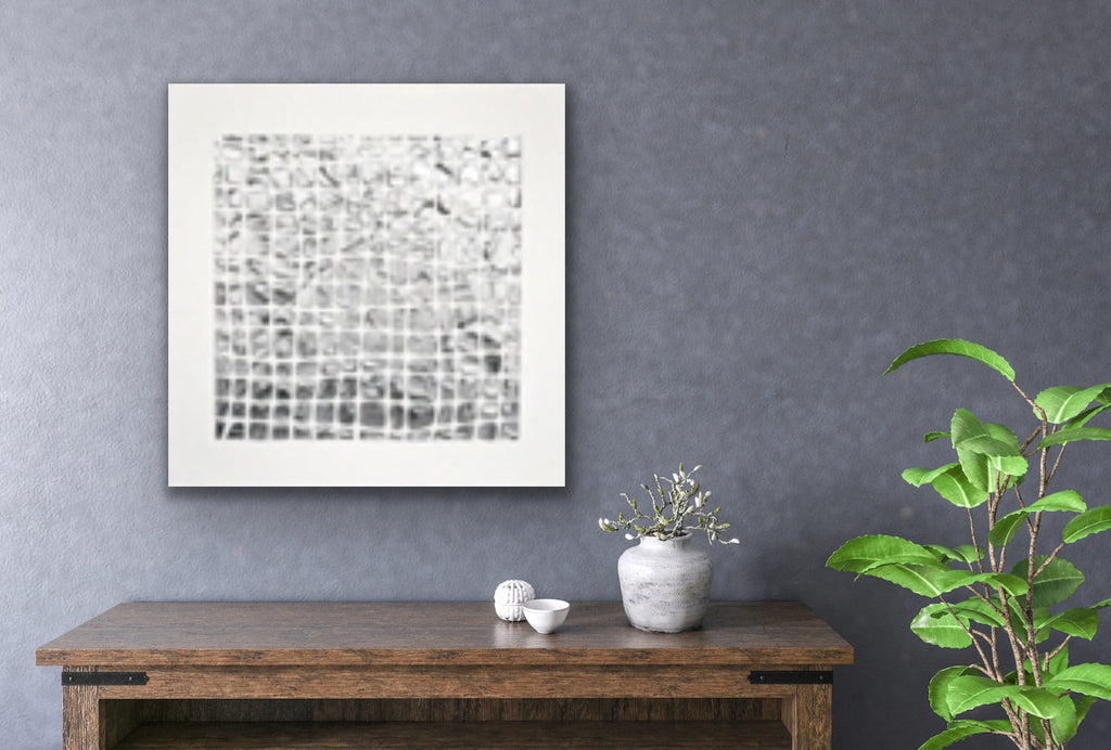White and Silver Abstract Minimalist ORIGINAL Textured Painting palette knife Impasto, Abstract Wall Art -MADE2ORDER