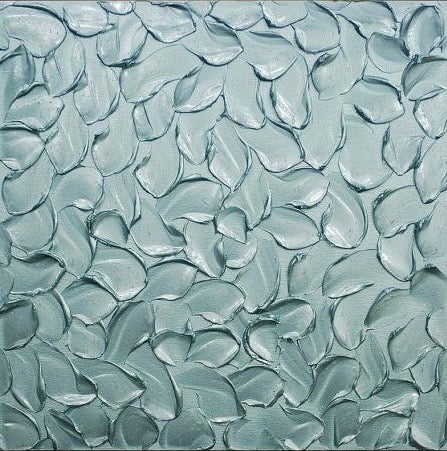 Teal blue ORIGINAL Textured Painting Abstract Minimalist Metallic palette knife Impasto, Abstract Wall Art -MADE2ORDER-Mix & match