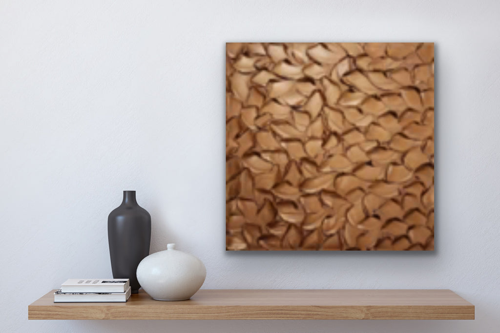 Copper Abstract Minimalist ORIGINAL Metallic Textured Painting palette knife Impasto, Abstract Wall Art -MADE2ORDER-Mix & match