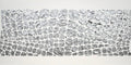 Original painting, metallic silver on white, Textured Large Abstract Art MADE2ORDER Mosaic Painting (48”x24”)