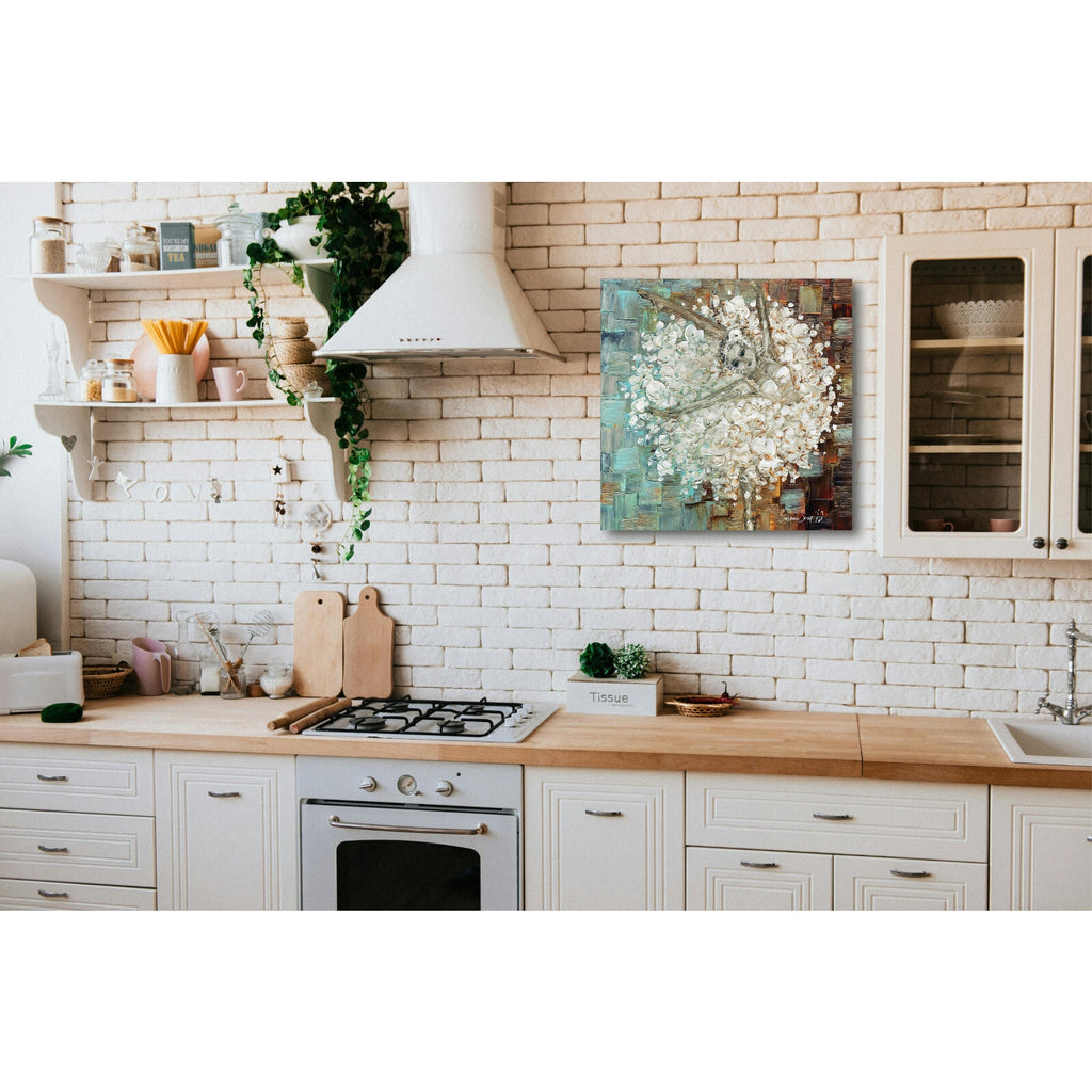 ballerina Wall Art Abstract canvas PRINT blue And brown -Susanna Shap