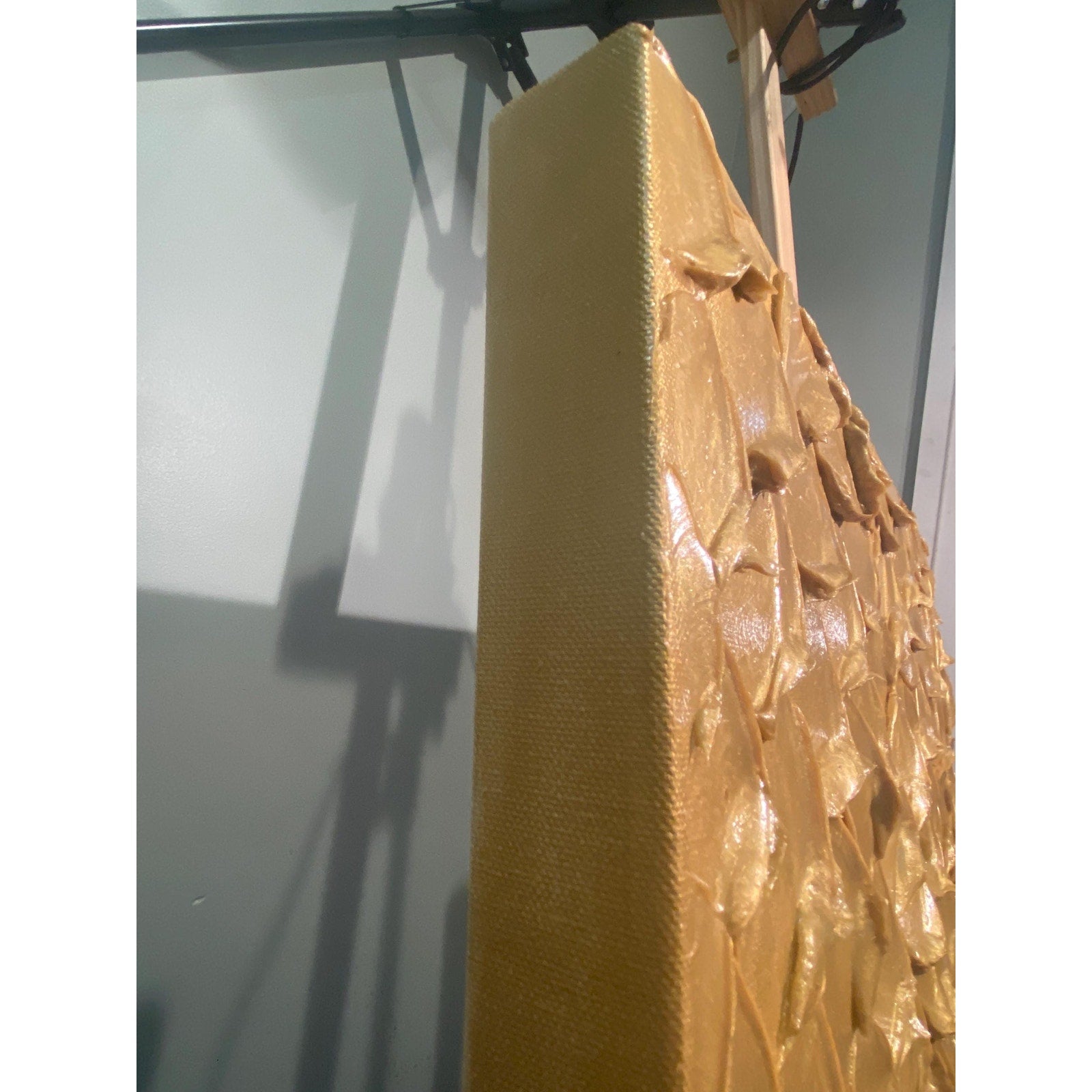 ORIGINAL Gold Painting Abstract : Textured Impasto Art, 20x20" by Susanna Shap