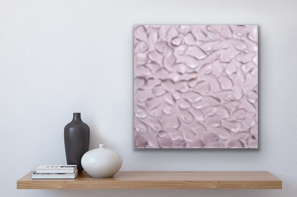 Pink Blush Abstract Minimalist ORIGINAL Metallic Textured Painting palette knife Impasto, Abstract Wall Art -MADE2ORDER-Mix & match