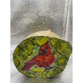 ORIGINAL Red Cardinal Bird Small oil painting, impasto on wood- by Susanna Shap