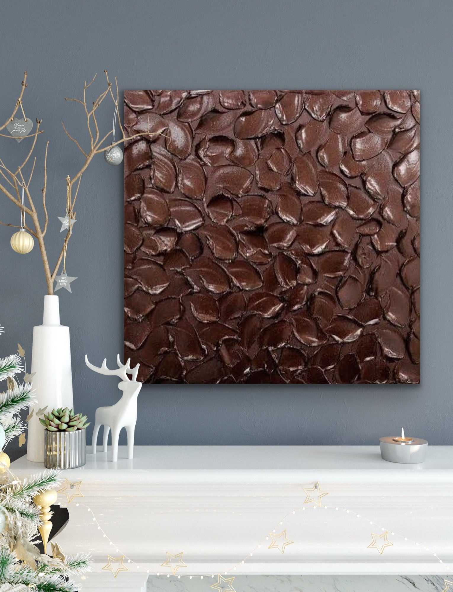 Burgundy Abstract Minimalist ORIGINAL Metallic Textured Painting palette knife Impasto, Abstract Wall Art -MADE2ORDER-Mix & match