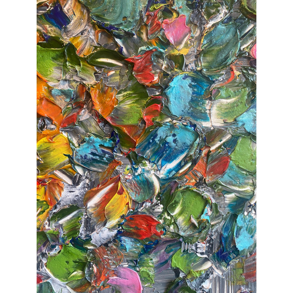 Original Textured Birch Trees Impasto Painting by Susanna Shap (48"x24")