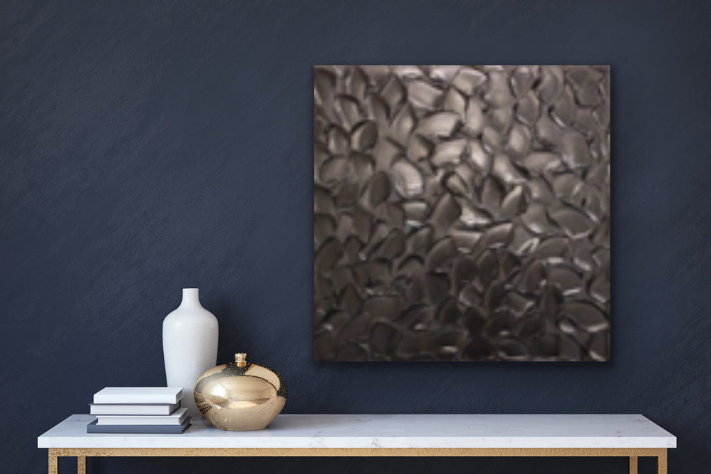 Black Pearl Abstract Minimalist ORIGINAL Textured Painting palette knife Impasto, Abstract Wall Art -MADE2ORDER-Mix & match
