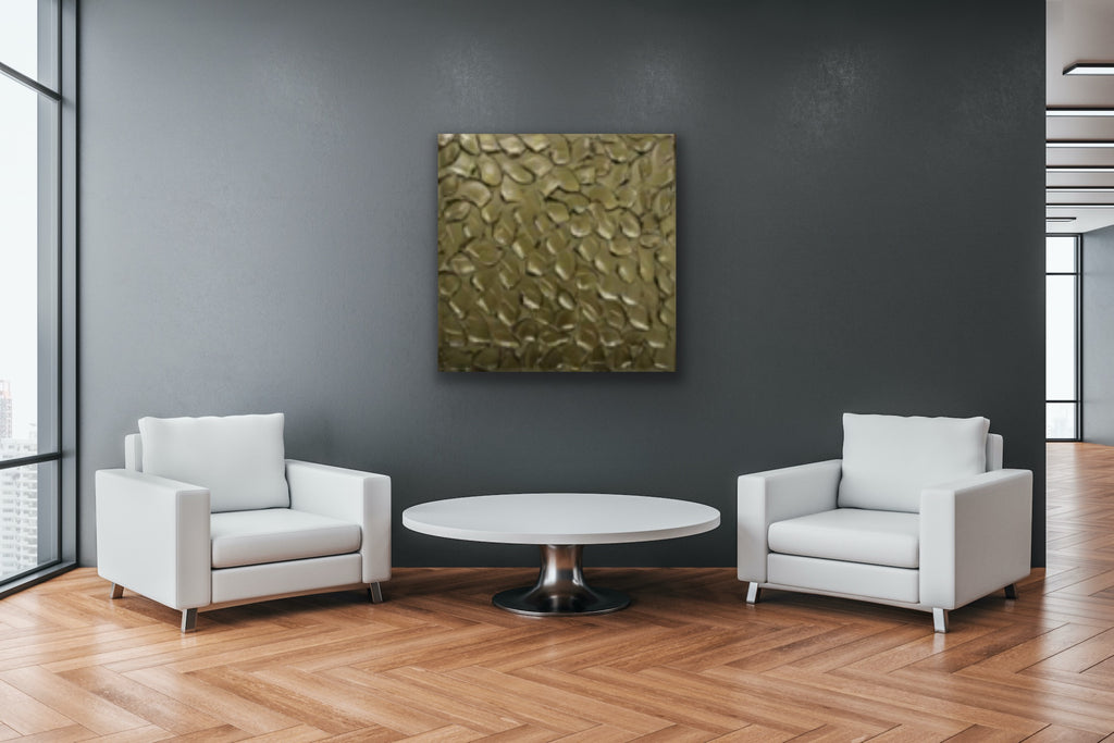 Bronze Abstract Minimalist ORIGINAL Metallic Textured Painting palette knife Impasto, Abstract Wall Art -MADE2ORDER-Mix & match