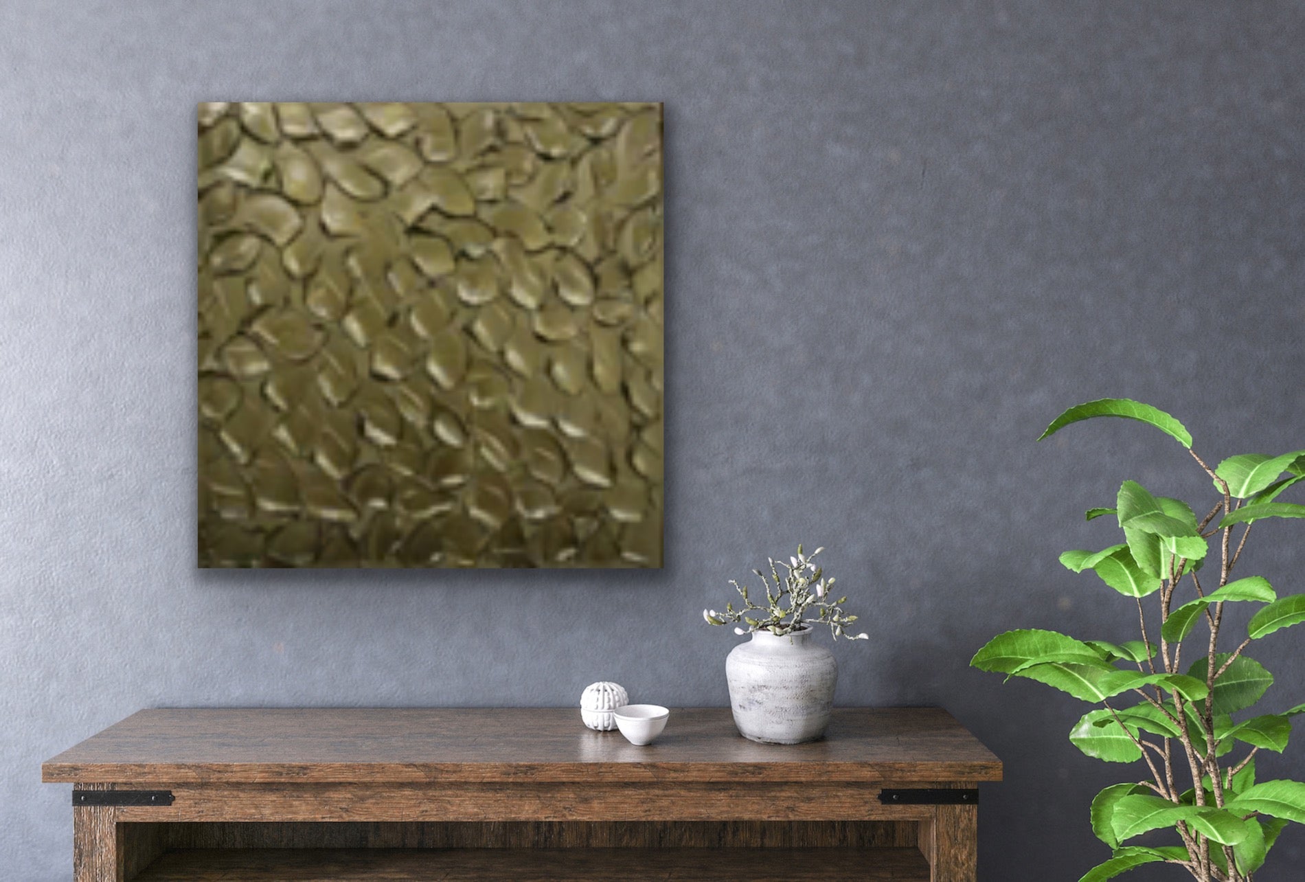 Bronze Abstract Minimalist ORIGINAL Metallic Textured Painting palette knife Impasto, Abstract Wall Art -MADE2ORDER-Mix & match