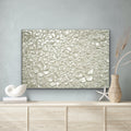 White pearl Blossoms Flowers Abstract Minimalist ORIGINAL Textured Painting palette knife Impasto, Abstract Wall Art -MADE2ORDER