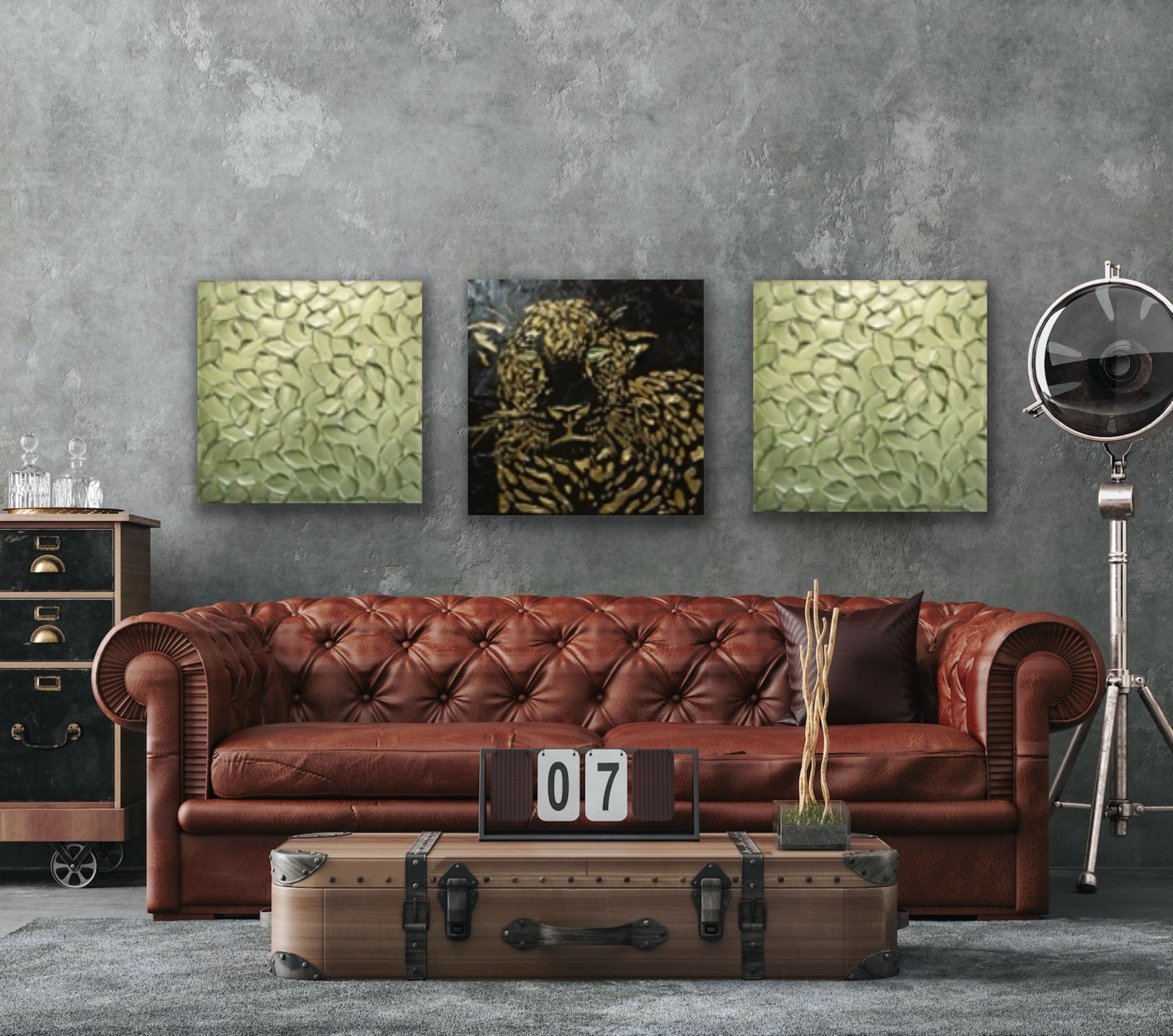 Original Abstract Leopard Painting Black Gold Palette Knife Impasto Textured Fine Art on Canvas - MADE2ORDER Mix&match