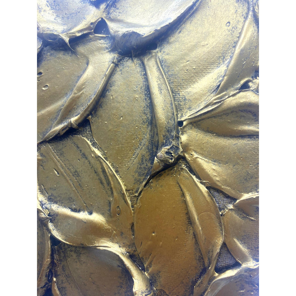 Original bronze gold large textured abstract painting palette knife impasto art by susanna shap (MADE2ORDER)