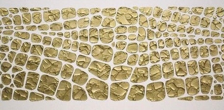 Original white and gold Textured Large Abstract Art MADE2ORDER Mosaic Painting (48”x24”)