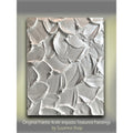 "Pearl" Metallic White ORIGINAL Abstract Textured painting, Palette knife Impasto Art, Small 8"x10"