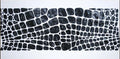 Original Abstract Black & White Palette Knife Impasto Geometric painting, Large Wall Art Mosaic (48”x24”) MADE2ORDER