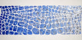 Original painting, blue on white, Textured Large Abstract Art MADE2ORDER Mosaic Painting (48”x24”)