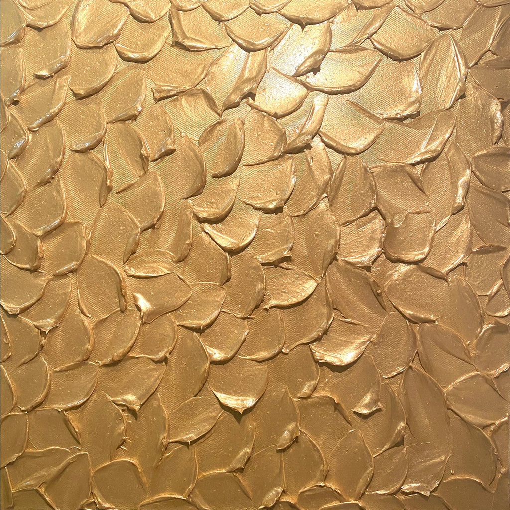 ORIGINAL Gold Painting Abstract : Textured Impasto Art, 20x20" by Susanna Shap