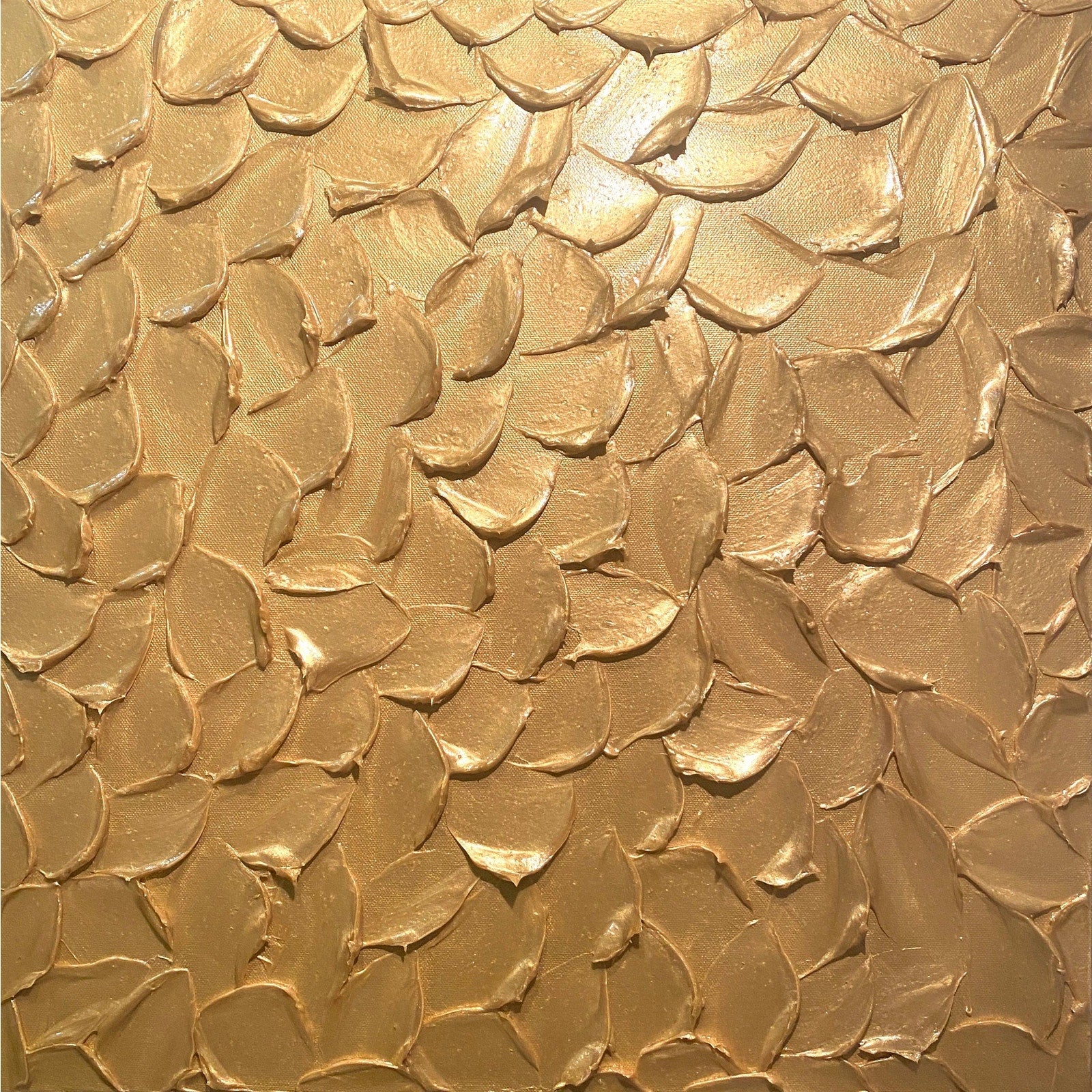 ORIGINAL Gold Painting Abstract : Textured Impasto Art, 20x20" by Susanna Shap