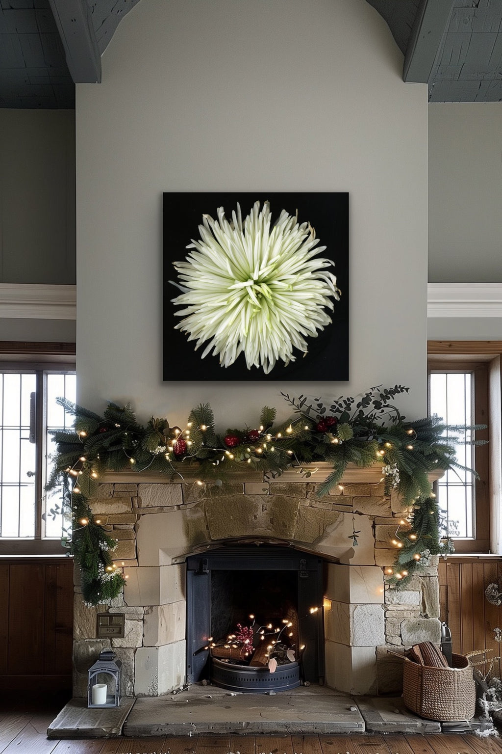 White Flower Original Black and white Photography, Wall art on Stretched Canvas,Floral artwork sm-large Fine Art Giclee PRINTS susanna shap