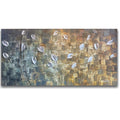 Large ORIGINAL white tulips painting, Abstract Landscape, Textured Palette knife Impasto Fine art by susanna shap (48"x24")
