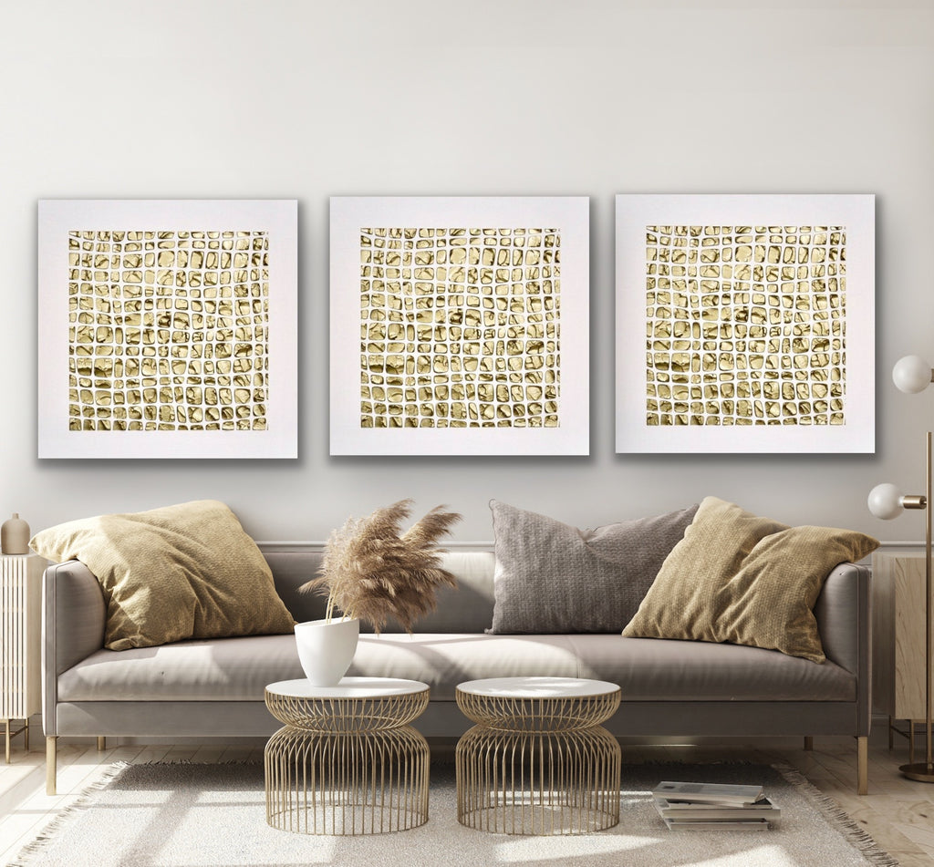 White and Gold Abstract Minimalist ORIGINAL Textured Painting palette knife Impasto, Abstract Wall Art -MADE2ORDER (Copy)