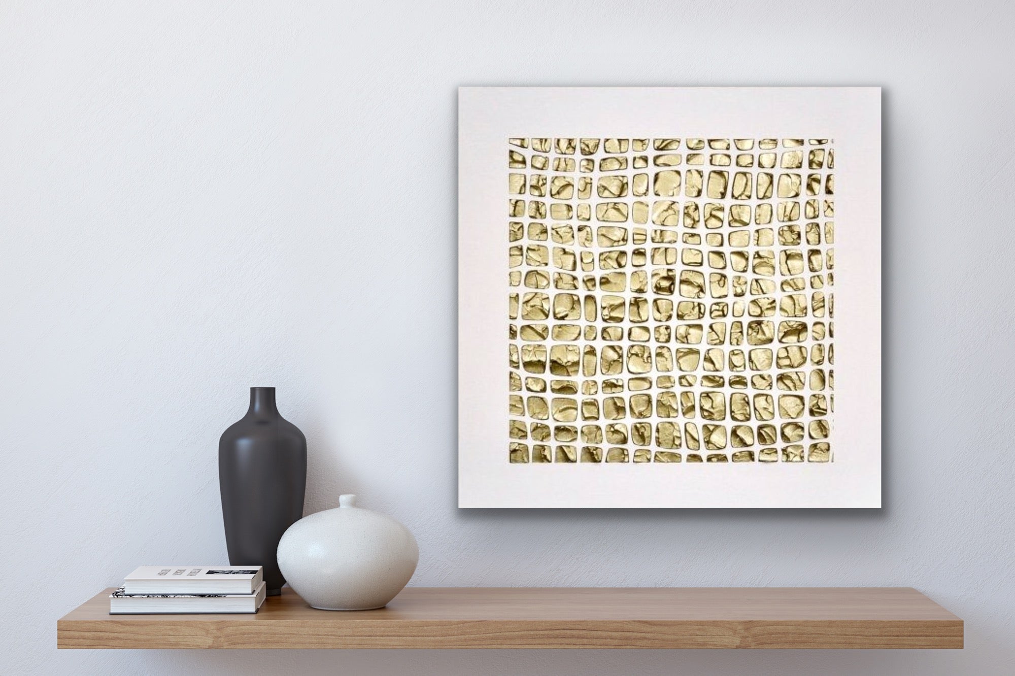 White and Gold Abstract Minimalist ORIGINAL Textured Painting palette knife Impasto, Abstract Wall Art -MADE2ORDER (Copy)
