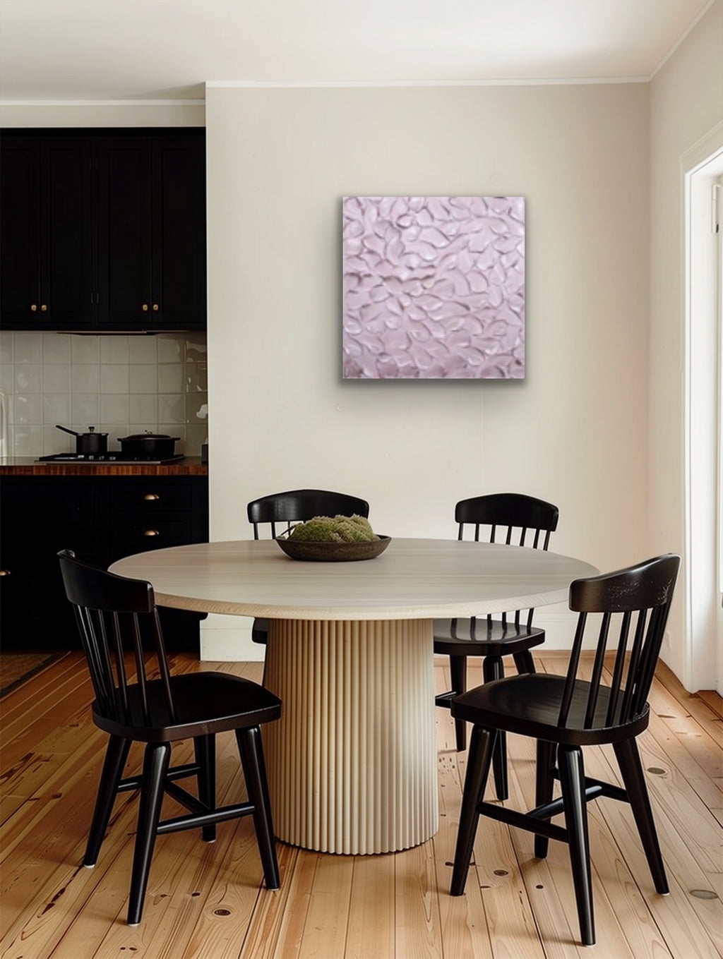 Pink Blush Abstract Minimalist ORIGINAL Metallic Textured Painting palette knife Impasto, Abstract Wall Art -MADE2ORDER-Mix & match