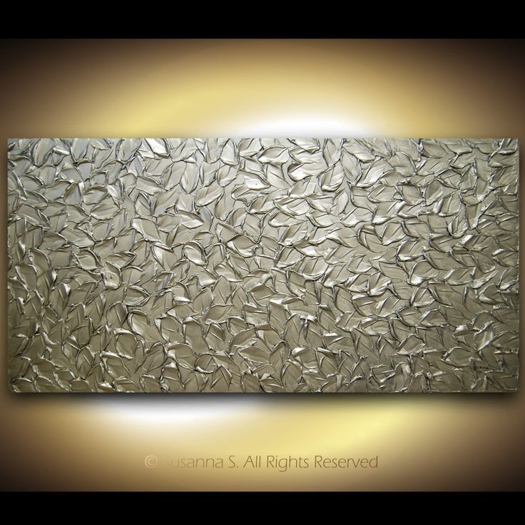 Original silver large textured abstract painting palette knife impasto art by susanna shap MADE2ORDER