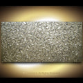Original silver large textured abstract painting palette knife impasto art by susanna shap MADE2ORDER