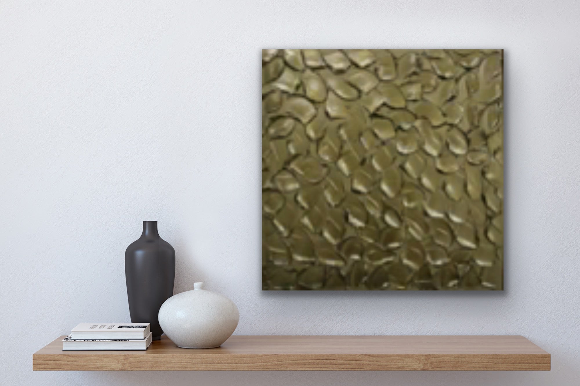 Bronze Abstract Minimalist ORIGINAL Metallic Textured Painting palette knife Impasto, Abstract Wall Art -MADE2ORDER-Mix & match