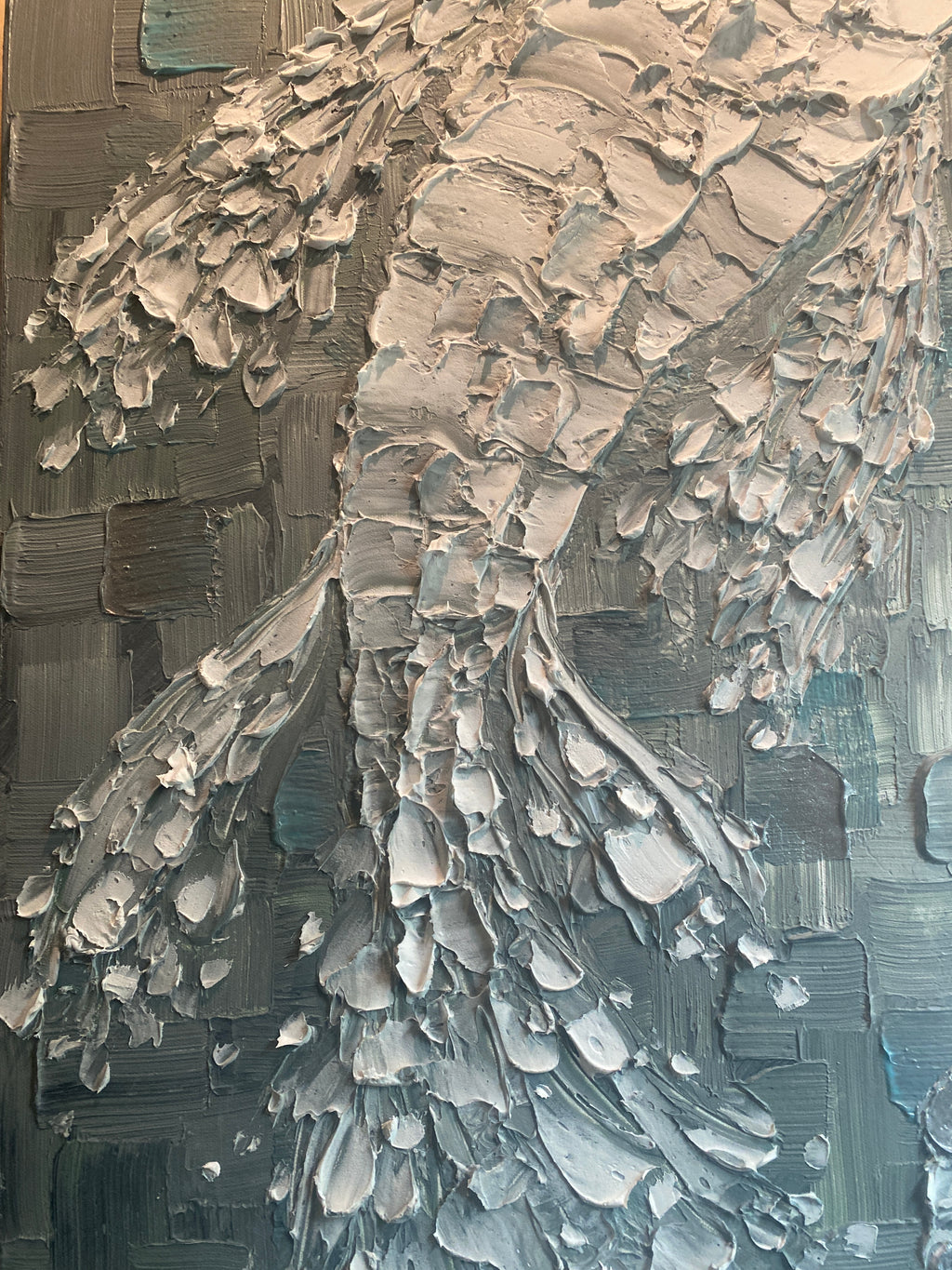 Made2order 36x36” koi fish painting- remaining balance on completed commission art- reserved for Jamie