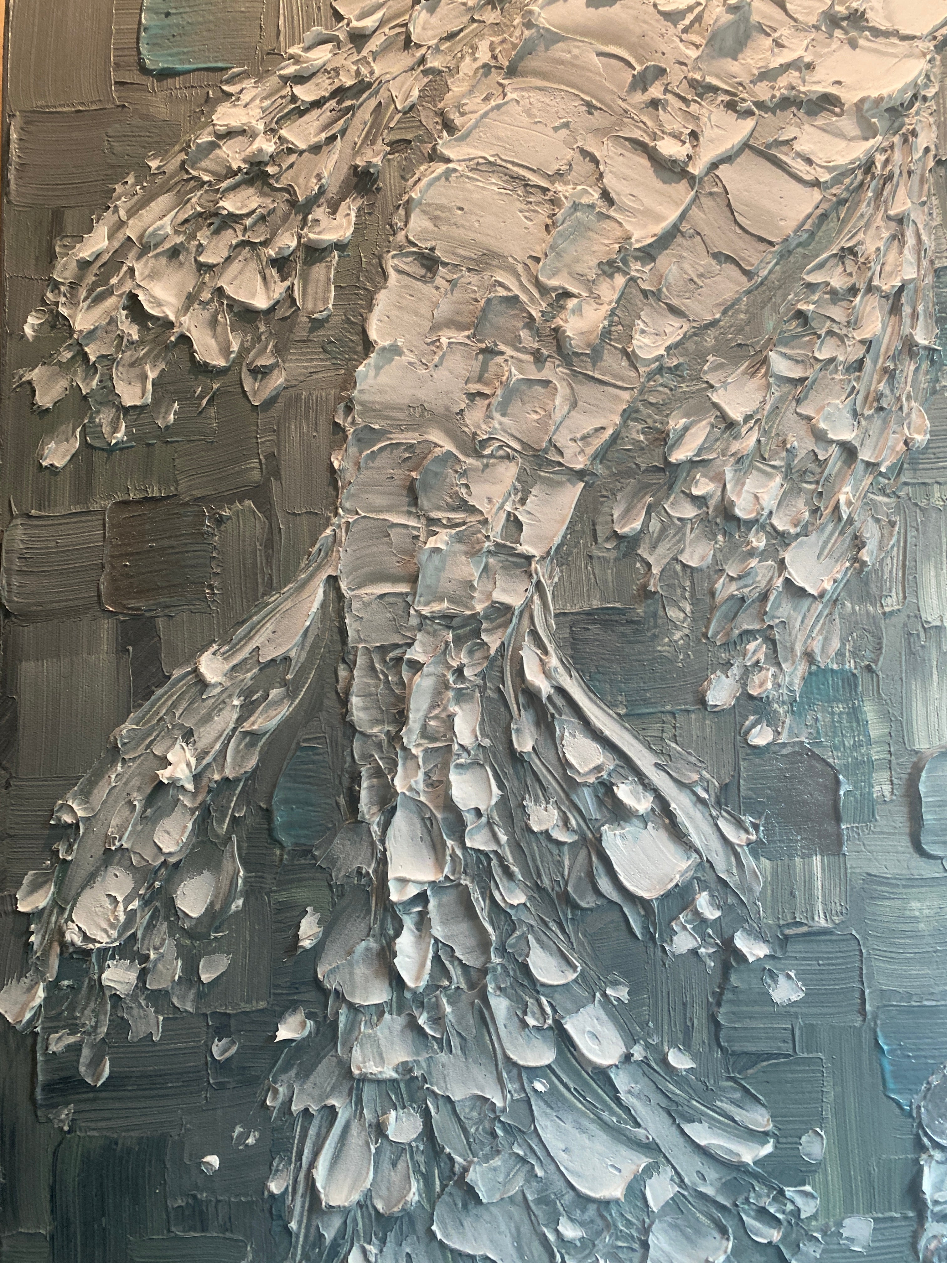 Made2order 36x36” koi fish painting- remaining balance on completed commission art- reserved for Jamie