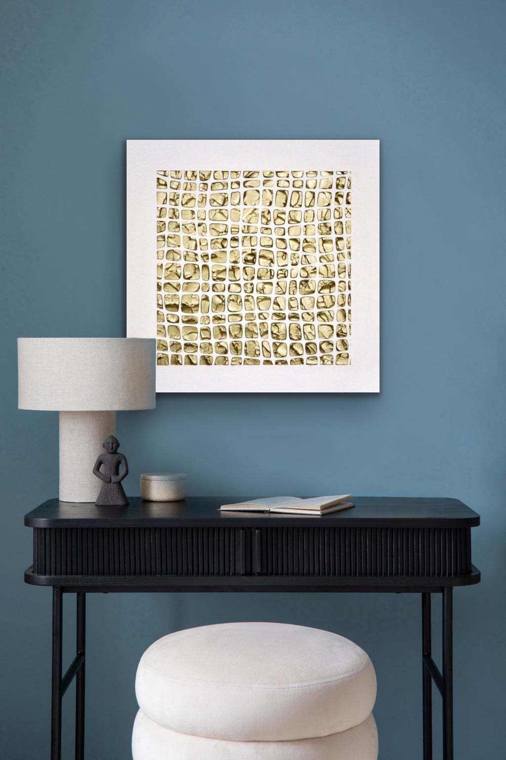 White and Gold Abstract Minimalist ORIGINAL Textured Painting palette knife Impasto, Abstract Wall Art -MADE2ORDER (Copy)