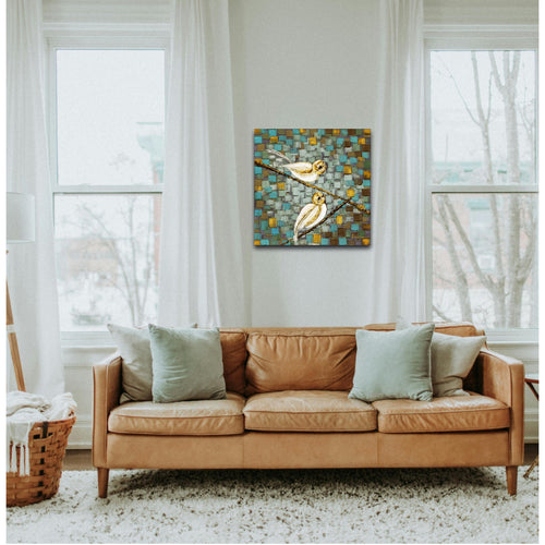 Birds Art PRINT birds on a branch Abstract Wall Art on canvas by Susanna Shap