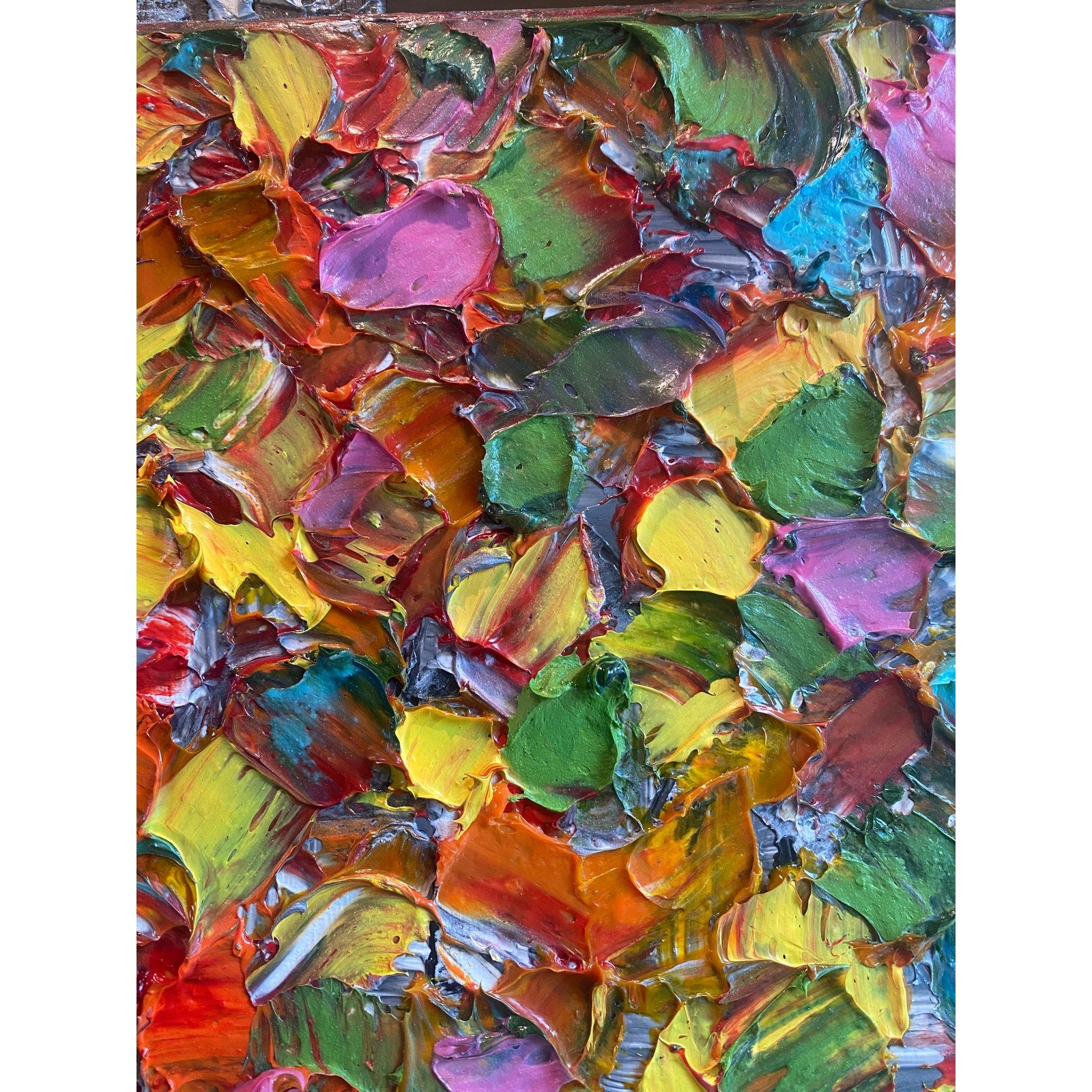 Original Textured Birch Trees Impasto Painting by Susanna Shap (48"x24")